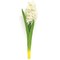 White Hyacinth Stem Artificial Flower 11 Inch Green Yellow - Set of 3